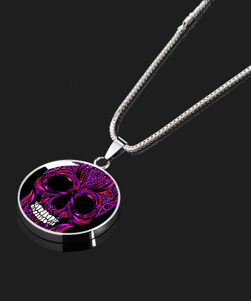 Metallic Purple Sugar Skull